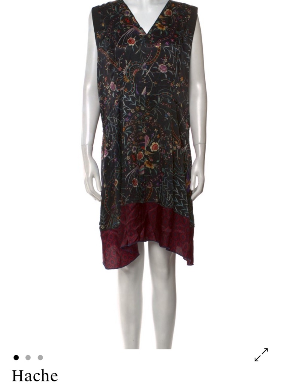 Hache Silk Patterned Dress - Picture 2 of 7